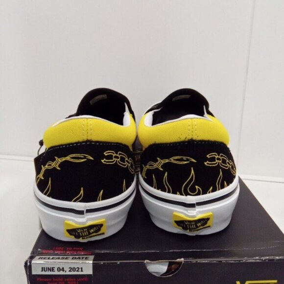 Vans Mike Gigliotti X SpongeBob SquarePants X Skate Slip-on Black/Yellow Size 10 - Picture 7 of 10
